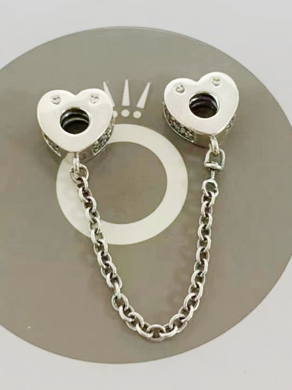 Pandora Sparkling Arc of Love Safety Chain Charm